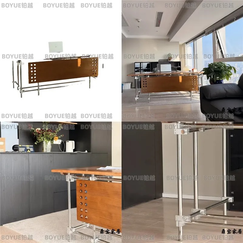 Desk Setup L Shaped - مكتب باوهاوس من الخشب الصلب بتصميم