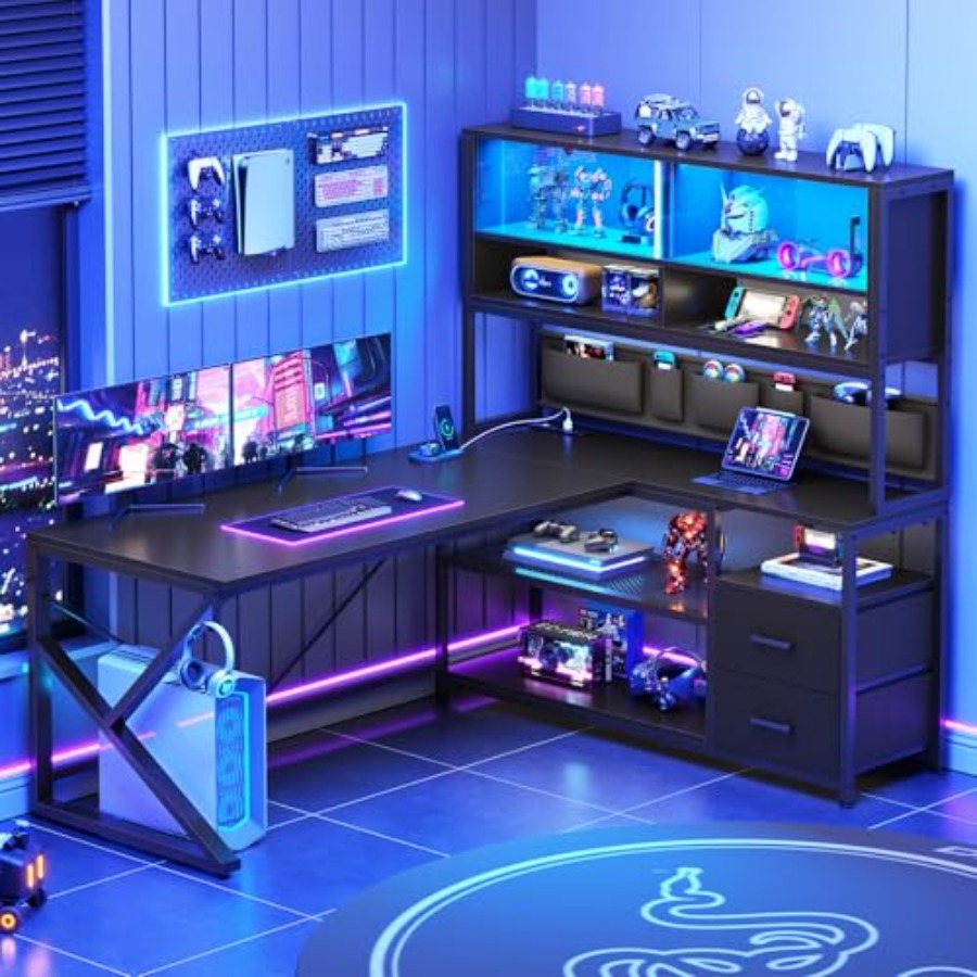 Desk Setup L Shaped - مكتب ألعاب على شكل حرف L