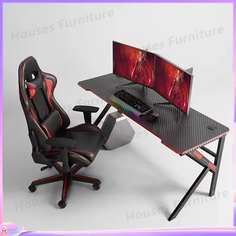 Desk Setup L Shaped - طاولة ألعاب قابلة لتعديل الارتفاع مع