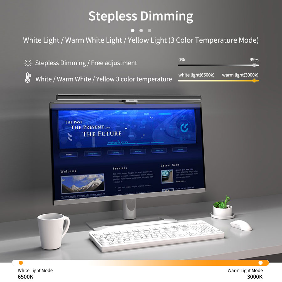50 سنتيمتر شاشة الكمبيوتر ضوء  - مراجعة Desk Setup Lamp وسعره