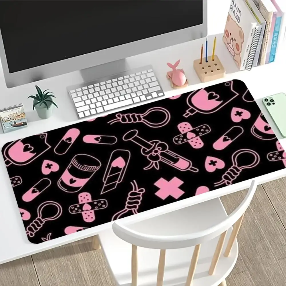 لوحة ماوس للألعاب بنمط طبي ورد - مراجعة Desk Setup Pc And Laptop وسعره